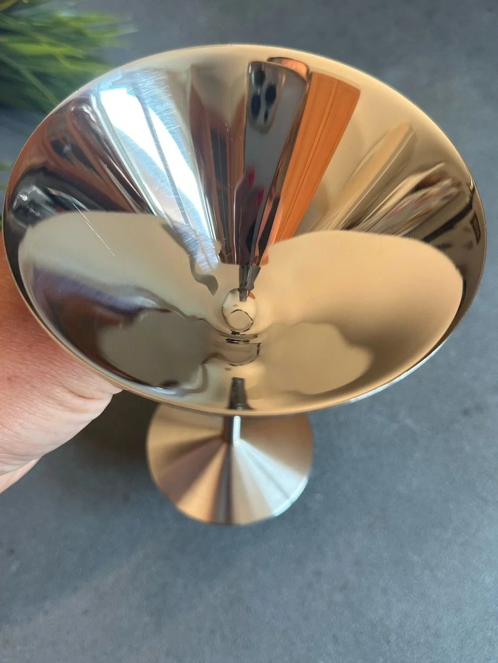 Stainless Steel Martini Glass - Silver